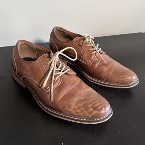 Steve Madden Men's Oxford Dress Shoes Size 7.5 Tan Leather Ortholite